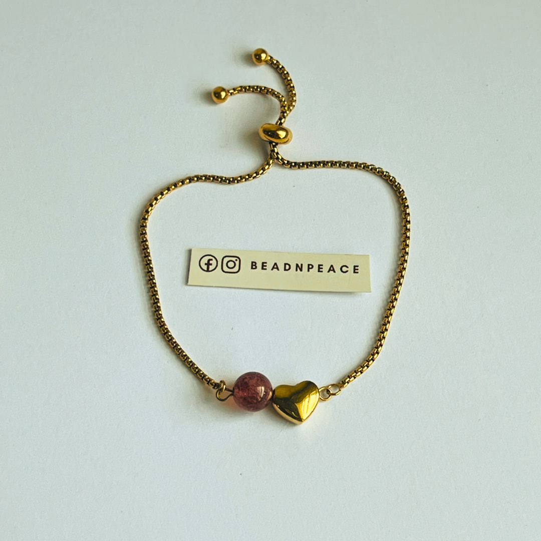 Glimmer Bracelet | Labradorite , Moonstone, Strawberry Quartz