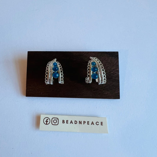 Lustre Earring | Blue Apatite