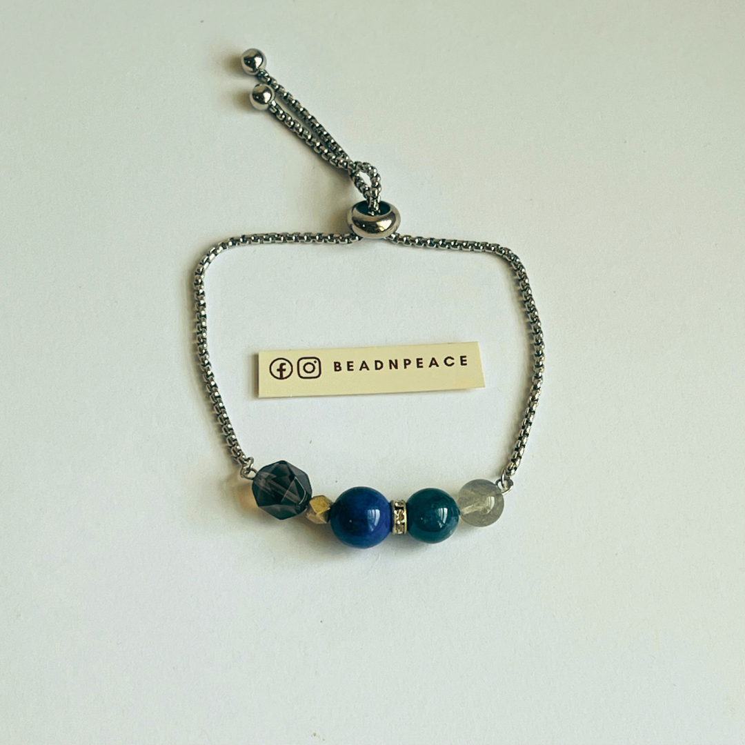 Uniq Bracelet | Smokey , Lapis Lazuli, Apatite , Labradorite