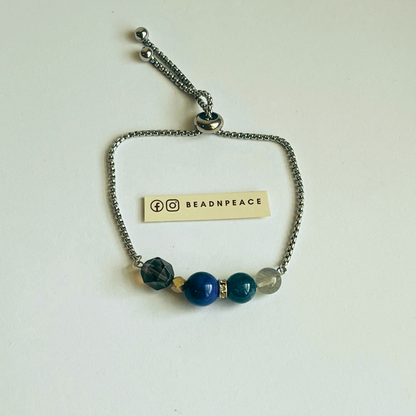 Uniq Bracelet | Smokey , Lapis Lazuli, Apatite , Labradorite