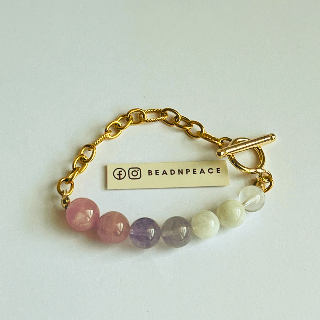 Glow Bracelet | Kunzite, Lavender Amethyst, Moonstone