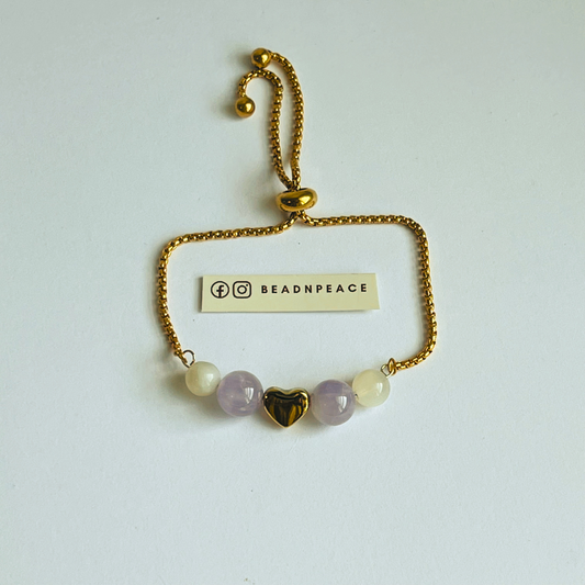 Lovey Bracelet | Moonstone , Lavender Amethyst
