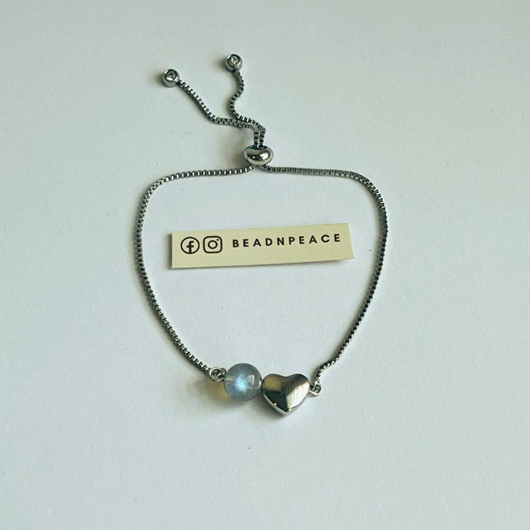 Glimmer Bracelet | Labradorite , Moonstone, Strawberry Quartz